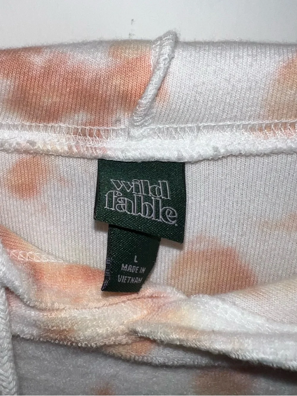 wild fable White Hoodie with Peach Tie-Dye Accents - Picture 3 of 5